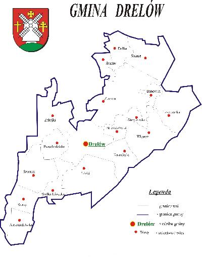 Podział administracyjny Gminy Drelów Podział administracyjny Gminy Drelów